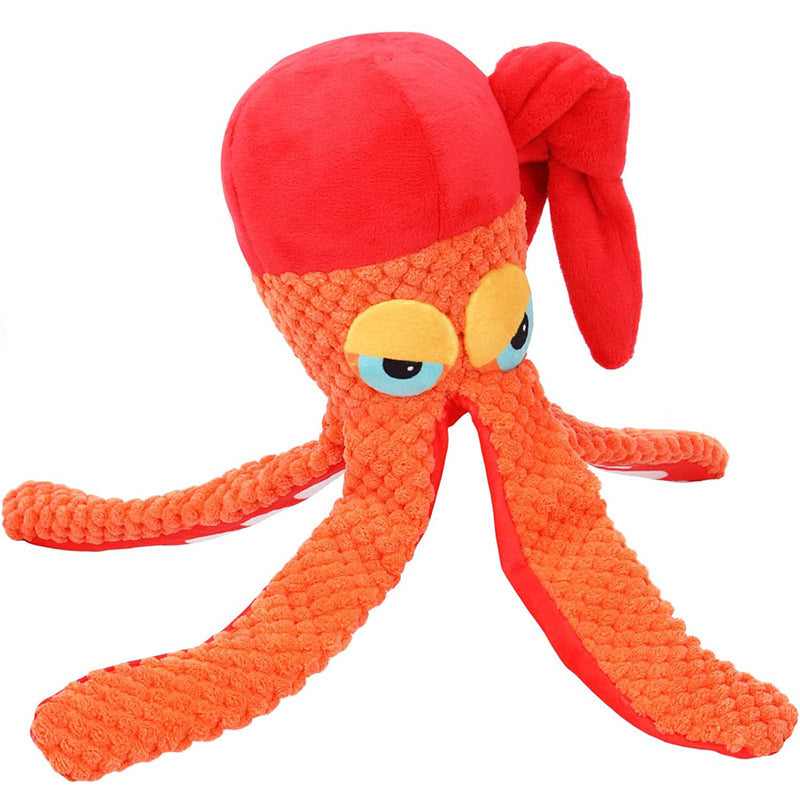 Unleash the Fun with the Squeaky Octopus Plush Dog Toy!
