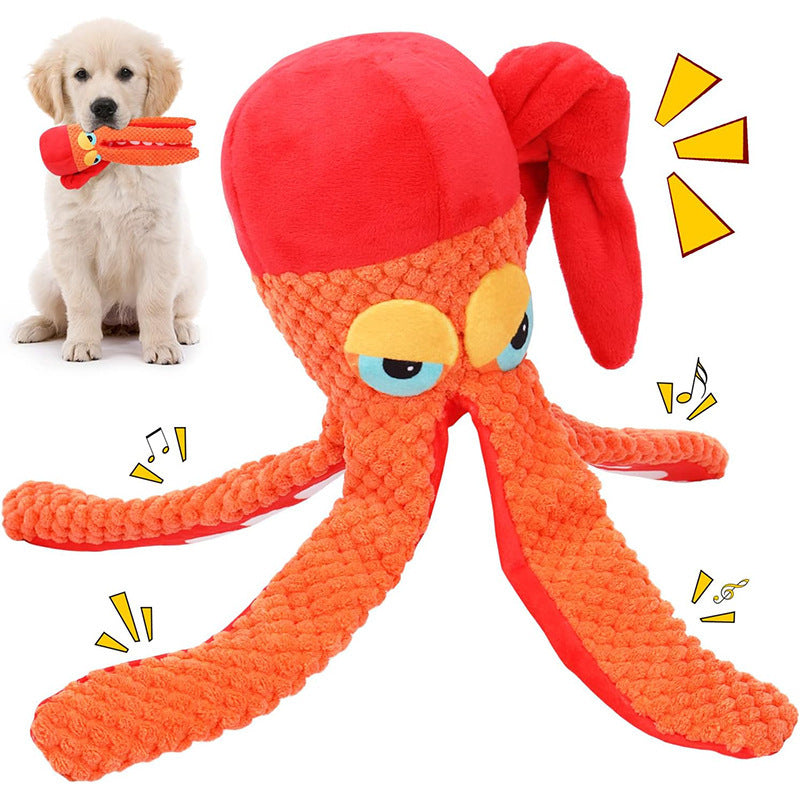 Squeaky Octopus Plush Dog Toy