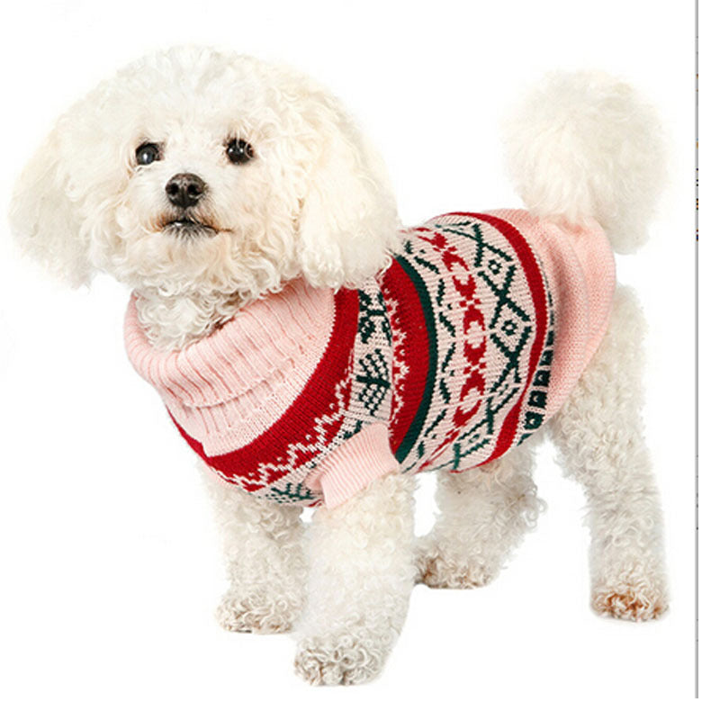 Pet Sweater Leaf Pattern