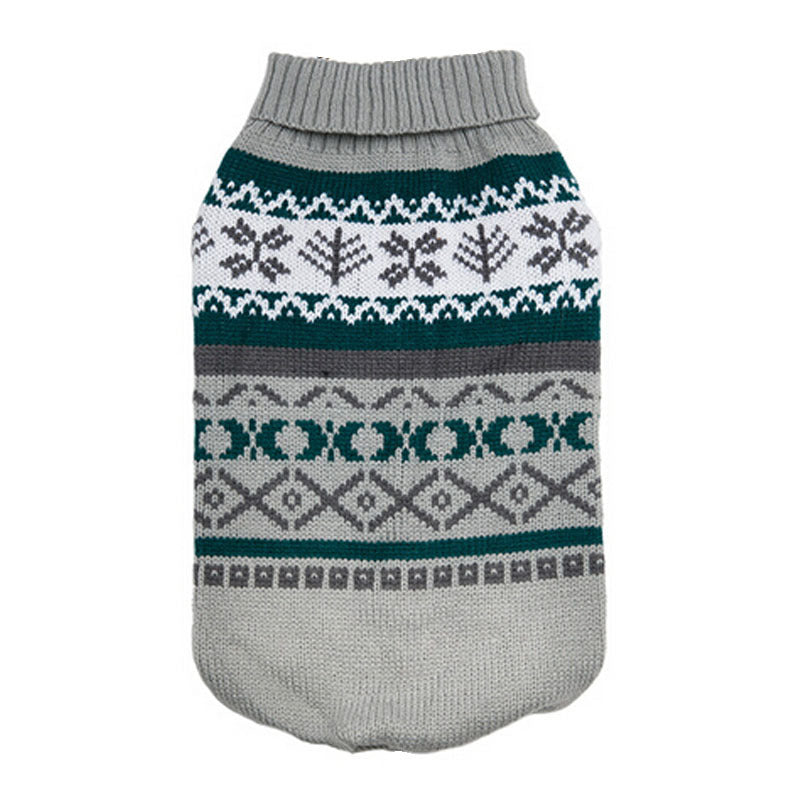 Pet Sweater Leaf Pattern