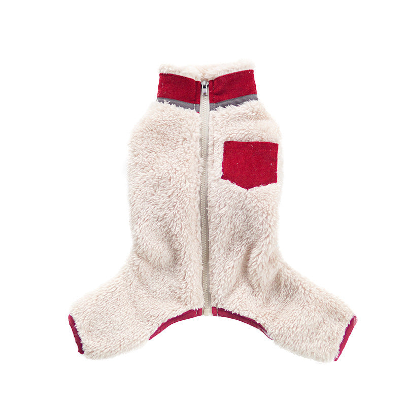 Pet Plush Collar Padded Coat