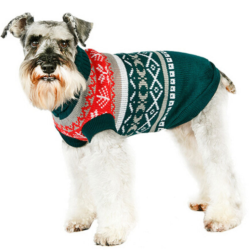 Pet Sweater Leaf Pattern