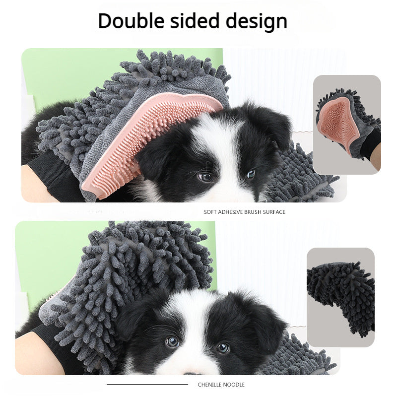 Pet Bathing Brush 2-in-1 Grooming Glove