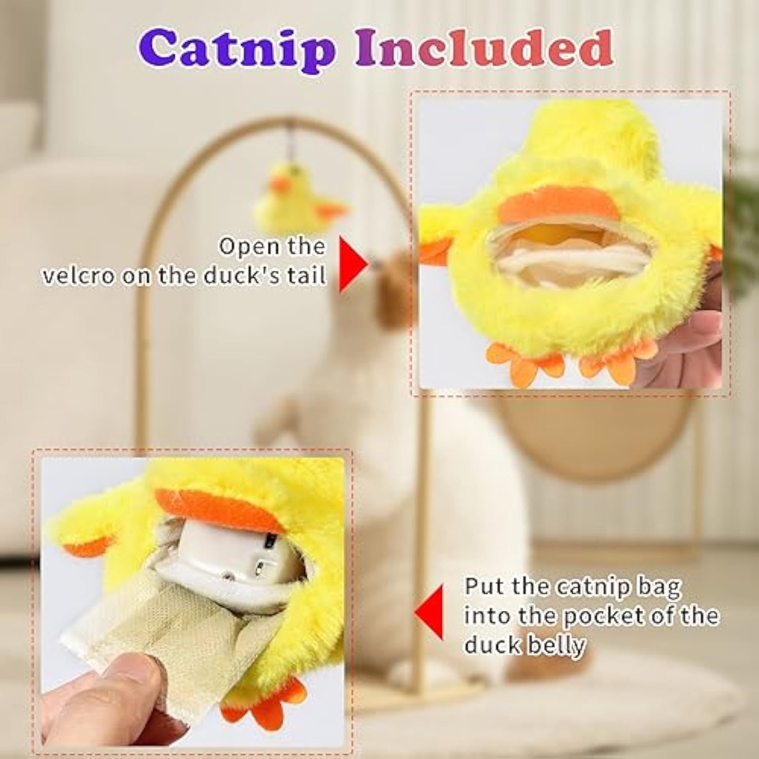 Cat Catnip Toys Beating Wings