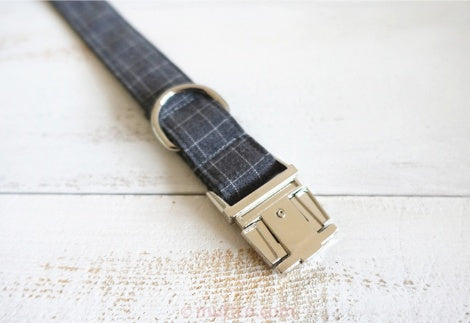 Red Plaid Polyester Pet Collar Set