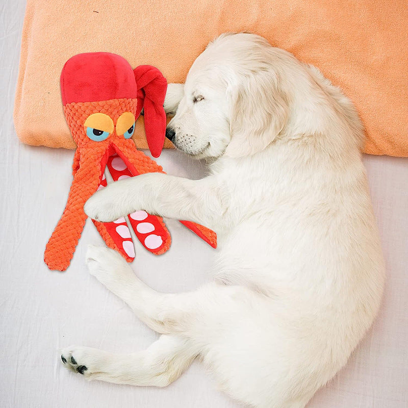 Squeaky Octopus Plush Dog Toy