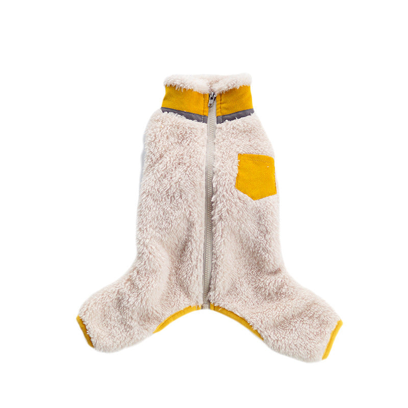 Pet Plush Collar Padded Coat